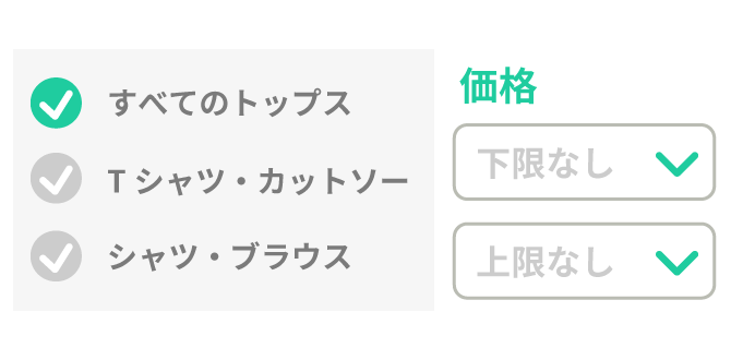 絞り込み検索機能
